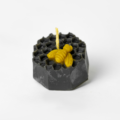 Candle "Honeycomb", Black, S
