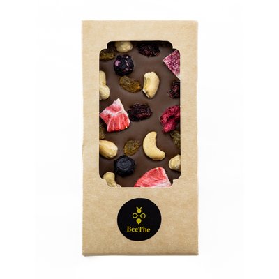Milk chocolate with nuts and dried fruits, 120g, 120 g